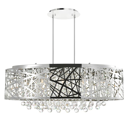 Cwi Lighting Eternity 8 Light Drum Shade Chandelier With Chrome Finish 5008P32ST-O